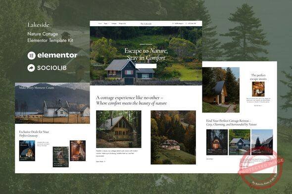 Lakeside - Nature Cottage Elementor Template Kit