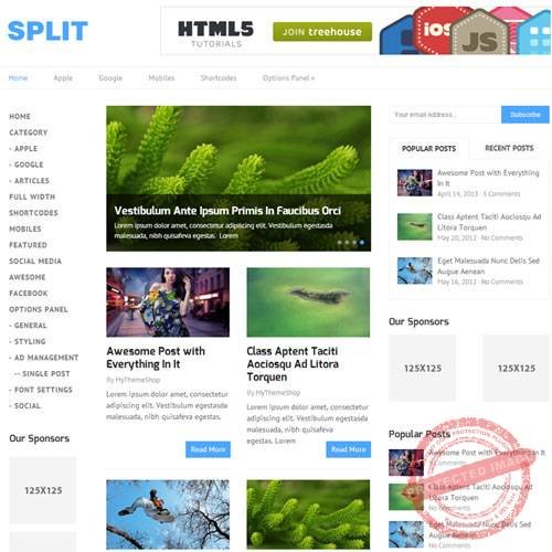MyThemeShop Split WordPress Theme