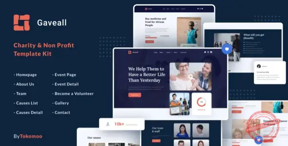 Gaveall Charity Elementor Template Kit