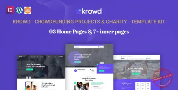 Krowd – Crowdfunding Projects & Charity Template Kit