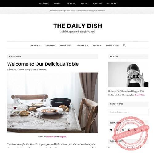 StudioPress Daily Dish Pro Genesis WordPress Theme