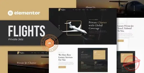 Flights – Private Jets Elementor Template Kit