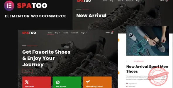 Spatoo – Modern Shoes eCommerce Elementor Template Kit
