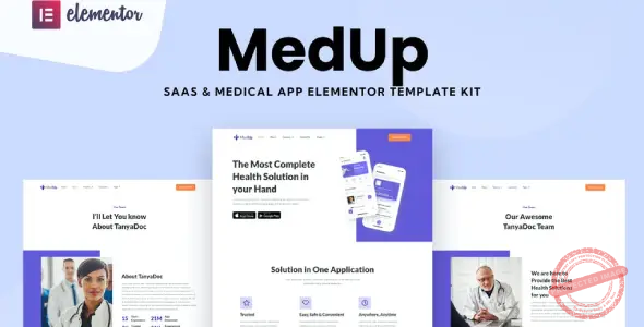 MedUp – Medical SaaS Elementor Template Kit