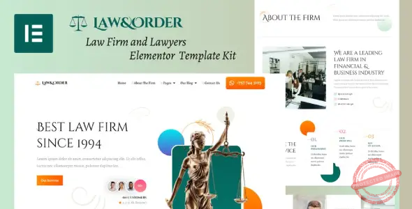 Law & Order – Law Firm and Lawyers Elementor Template Kit