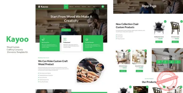 Kayoo – Wood Company Woocommerce Elementor Template Kit