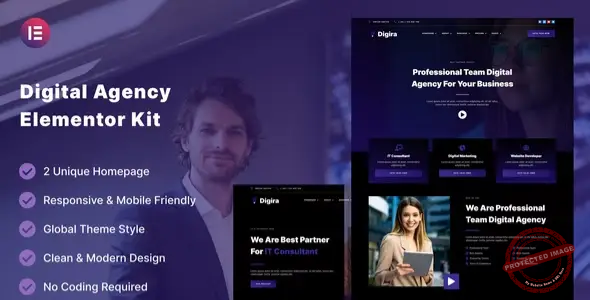 Digira – Digital Agency Services Elementor Template Kit