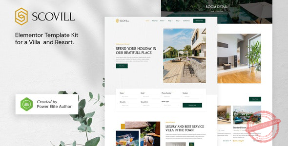 Scovill - Luxury Villa & Resort Elementor Template Kit