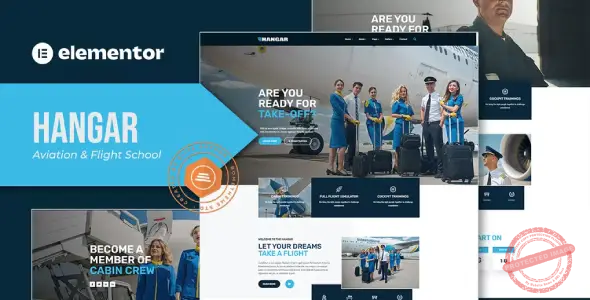 Hangar – Aviation & Flight School Elementor Template Kit