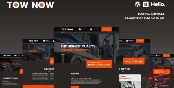 Tow Now – Towing Services Elementor Template Kit