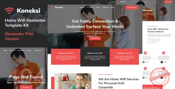 Koneksi – Home Wifi Internet Services Elementor Template Kit
