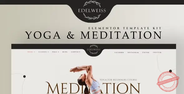 Edelweiss – Yoga & Meditation Elementor Template Kit