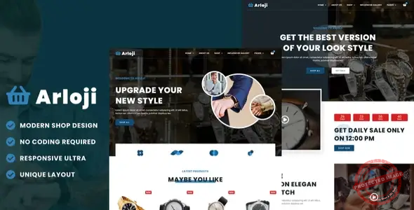 Arloji – Modern Hand Watch Shop eCommerce Elementor Template Kit