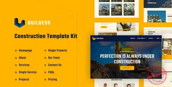 Buildeso – Construction & Building Elementor Template Kit