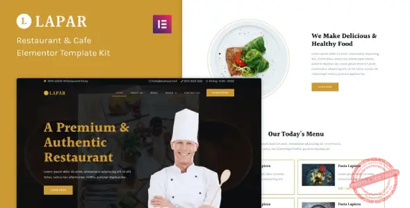 Lapar – Restaurant & Cafe Elementor Template Kit