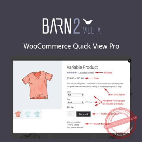 WooCommerce Quick View Pro By Barn2
