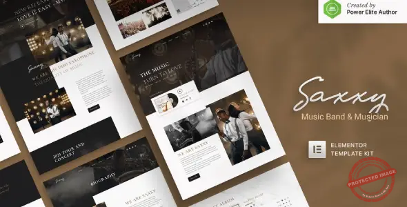 Saxxy – Music Band & Musician Elementor Template Kit