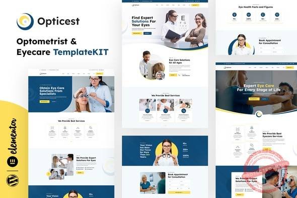 Opticest - Optometrist & Eyecare Elementor Template Kit
