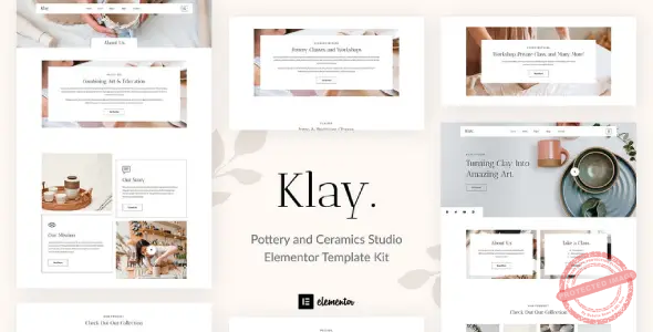 Klay – Pottery and Ceramics Studio Elementor Template Kit