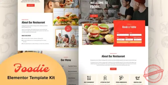 Foodie – Fast Food Elementor Template Kit