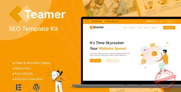 Teamer – SEO Marketing Elementor Template Kit