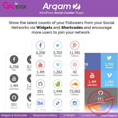 Social Counter Plugin for WordPress – Arqam