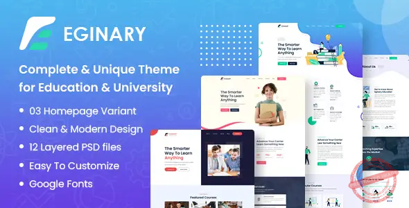 Eginary – Online Education Elementor Template Kit