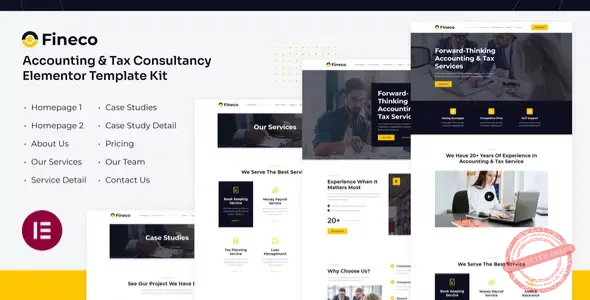 Fineco Accounting & Tax Consultancy Services Elementor Template Kit