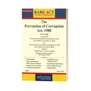 Whitesmann's The Prevention of Curruption Act, 1988 Bare Acts English with Comments 2024
