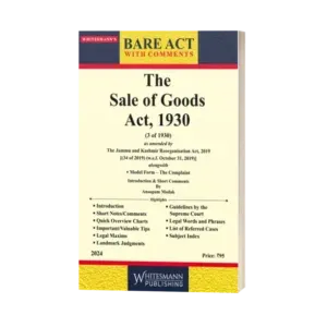 Whitesmann's The Sale of Goods Act,1930 Bare Acts English with Comments 2024