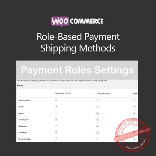 WooCommerce Role-Based Payment / Shipping Methods