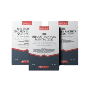 New Criminal Bare Acts Combo Set – The Bharatiya Nagarik Suraksha Sanhita, 2023, The Bharatiya Nyaya Sanhita, 2023 & The Bharatiya Sakshya Adhiniyam, 2023 By Lexman Bare Acts with Comments