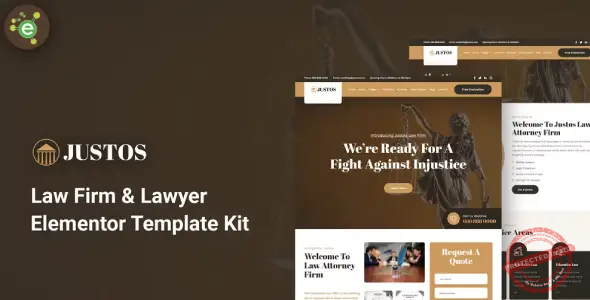 Justos – Law Firm & Lawyer Elementor Template Kit