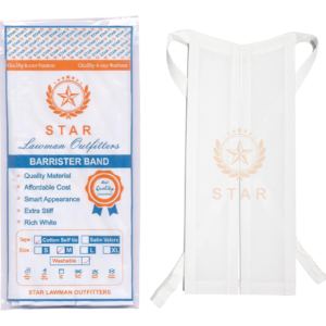 Star Lawman Outfitters Barrister Bands ( White , Pack of 30 ) Stiff Cotton ( Bakram ) Unisex