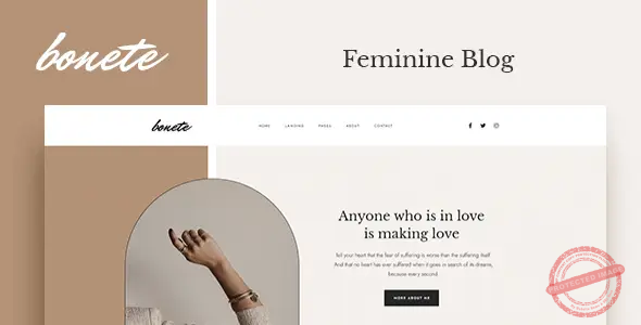 Bonete – Feminine Blog Elementor Template Kit