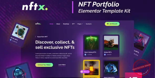 NFTx – NFT Portfolio Elementor Template Kit