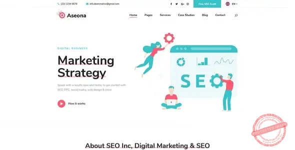 Aseona SEO Digital Marketing Elementor Template Kit