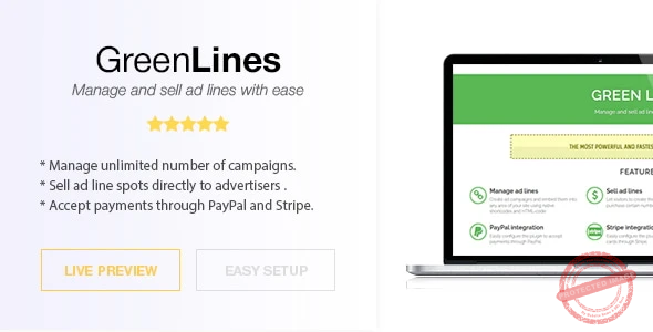 Green Lines for WordPress – Manage and Sell Ad Lines