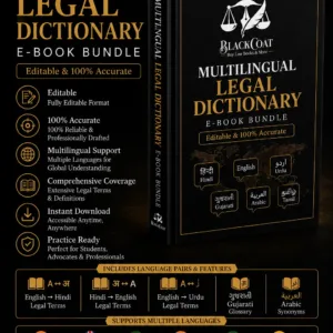 Blackcoat Multilingual Legal Dictionary E-Book Bundle (100% Editable, Google Drive Version) – Essential for Advocates