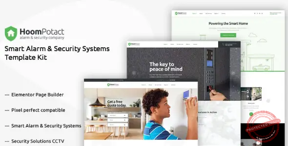 HoomPotact – Smart Alarm & Security Systems Template Kit