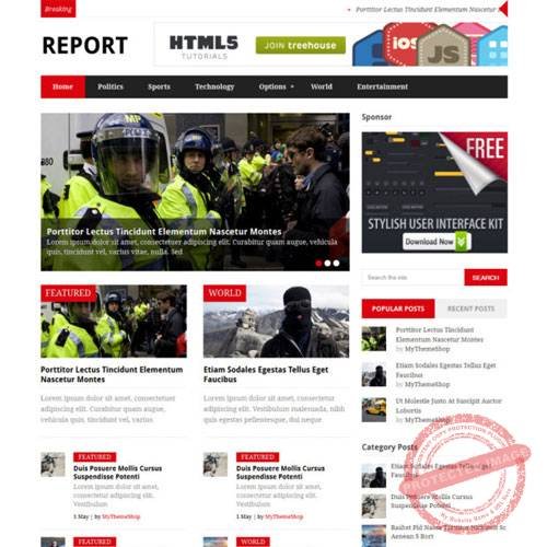 MyThemeShop Report WordPress Theme