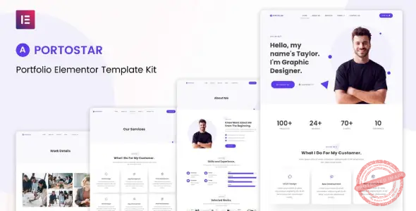 Portostar – Personal Portfolio Elementor Template Kit