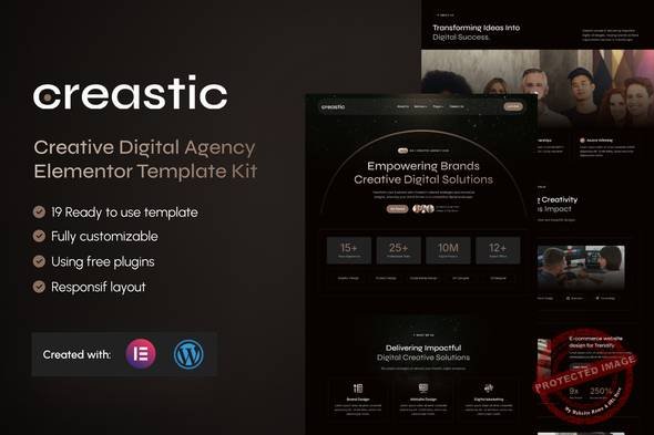 Creastic - Creative Digital Agency Elementor Template Kit