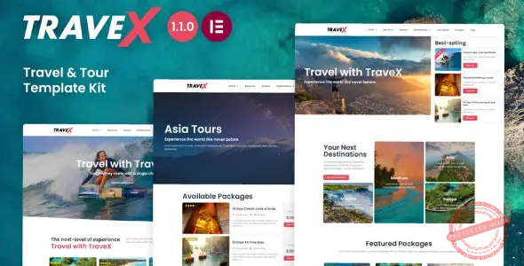 TraveX – Travel & Tour Agency Elementor Template Kit