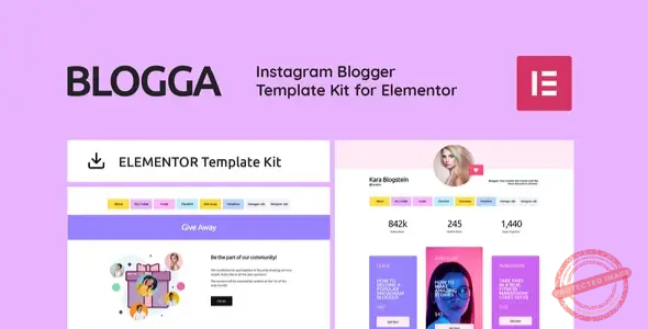 BLOGGA – Instagram Blogger Elementor Template Kit