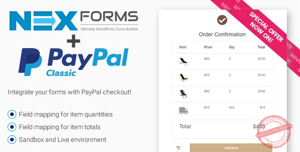 PayPal for NEX-Forms