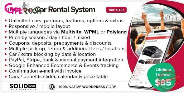 Car Rental System (Native WordPress Plugin)