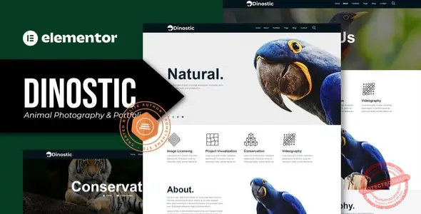 Dinostic – Animal Photography & Portfolio Elementor Template Kit