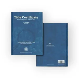S. V. Kanetkar's Title Certificate - It's Investigation And Issuance