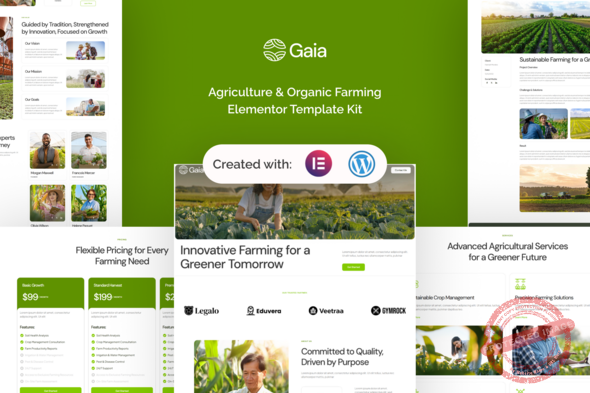 Gaia - Agriculture & Organic Farming Elementor Template Kit